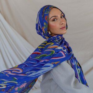 New Vela Scarves Remembrance Blue